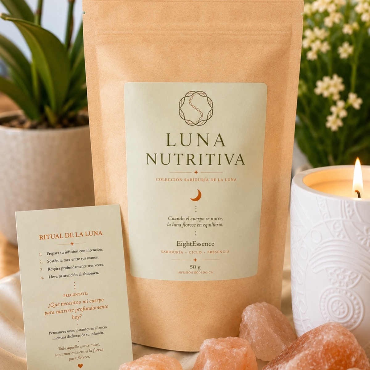 Luna Nutritiva, infusión ecológica para el bienestar femenino de la Colección Sabiduría de la Luna